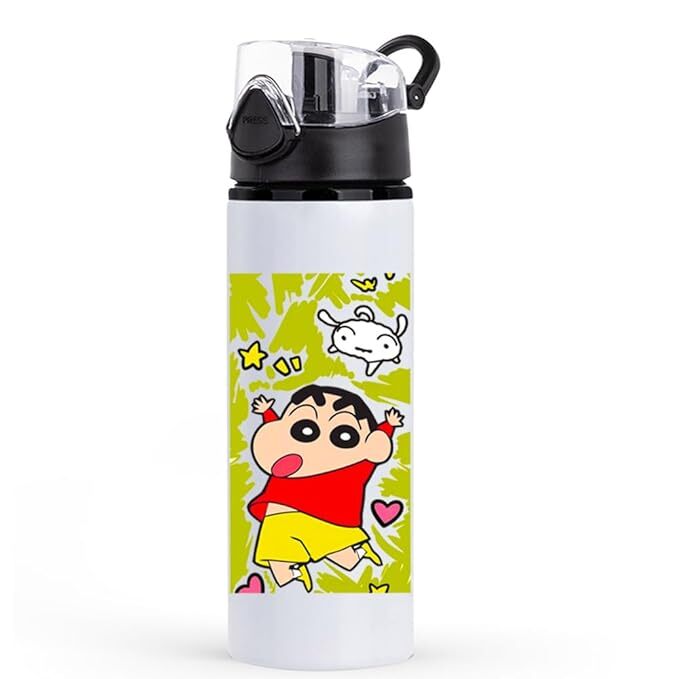 Shinchan Printed Aluminum Sublimation Water Bottle MN-55 Sports/School/Home/Travel For Boys Shinchan Printed Aluminum Sublimation Water Bottle MN-55 Sports/School/Home/Travel For Boys