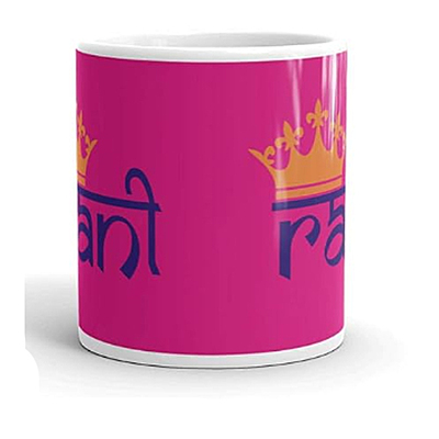 Printed Bhai dooj Gift for Sister, Rani White Coffe Mug for Sister, Gift for Girls