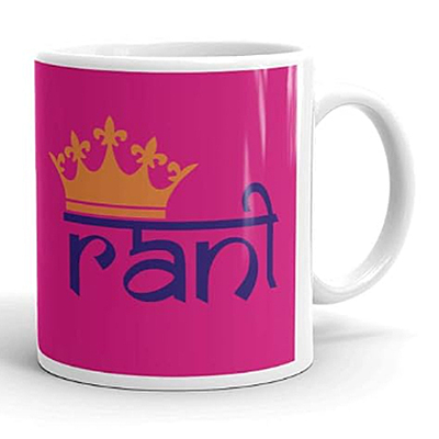 Printed Bhai dooj Gift for Sister, Rani White Coffe Mug for Sister, Gift for Girls