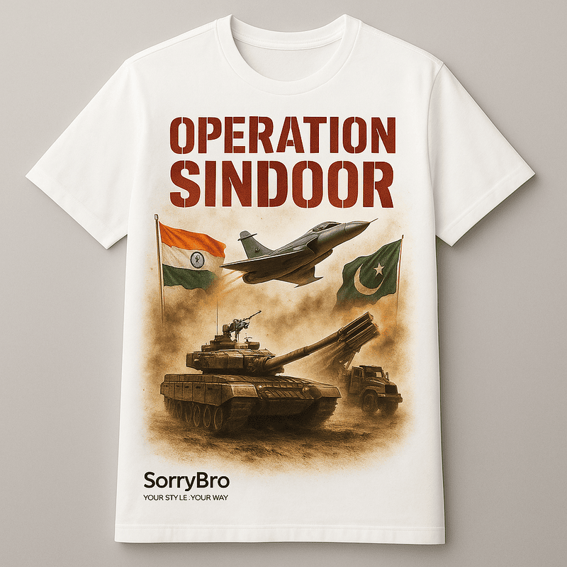 Operation Sindoor: Intense India-Pakistan War T-shirt– Tribute to Valor