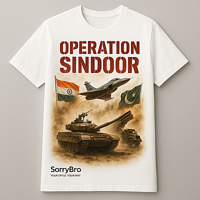 Operation Sindoor: Intense India-Pakistan War T-shirt– Tribute to Valor