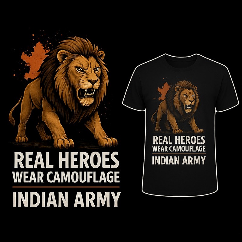 I Salute Indian Army T-Shirt for Men & Women | Cotton Rich Military Round Neck Tee