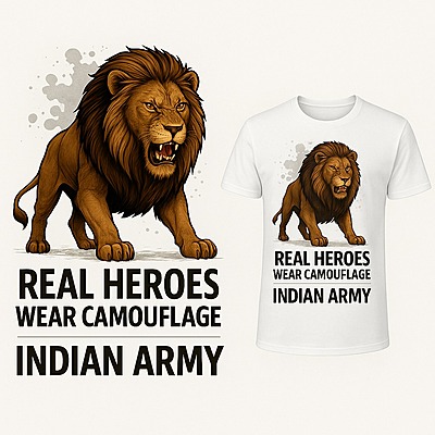 I Salute Indian Army T-Shirt for Men & Women | Cotton Rich Military Round Neck Tee