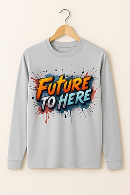 Men's Printed Round Neck Full Sleeve T-Shirt | Stylish Cotton Casual Wear for Men