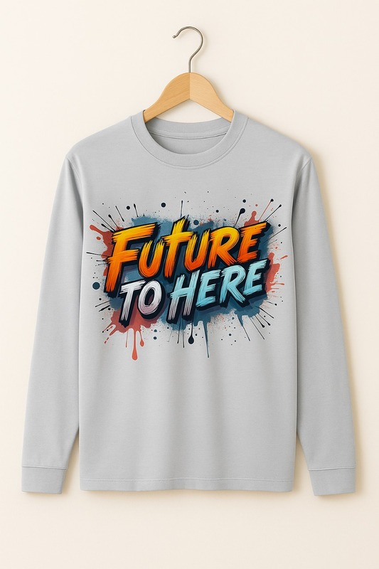 Men's Printed Round Neck Full Sleeve T-Shirt | Stylish Cotton Casual Wear for Men