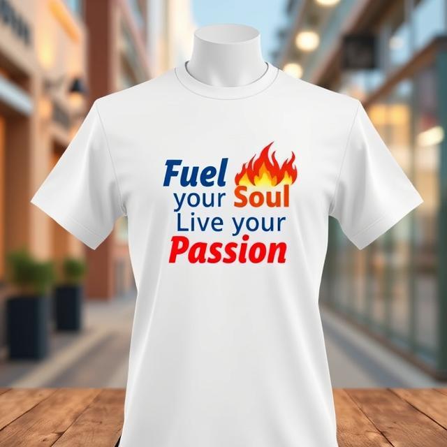 Feel Your Soul, Live Your Passion Quote T-Shirt – Inspirational Motivational Wear