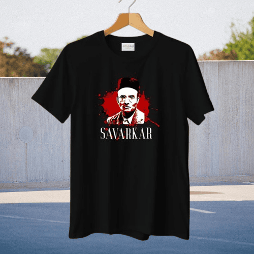 Savarkar T-Shirt Black – Bold Patriotic Tee for Men & Women | SorryBro